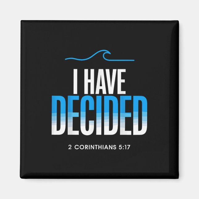 Aimant Baptême J'Ai Décidé Baptisé (Devant)