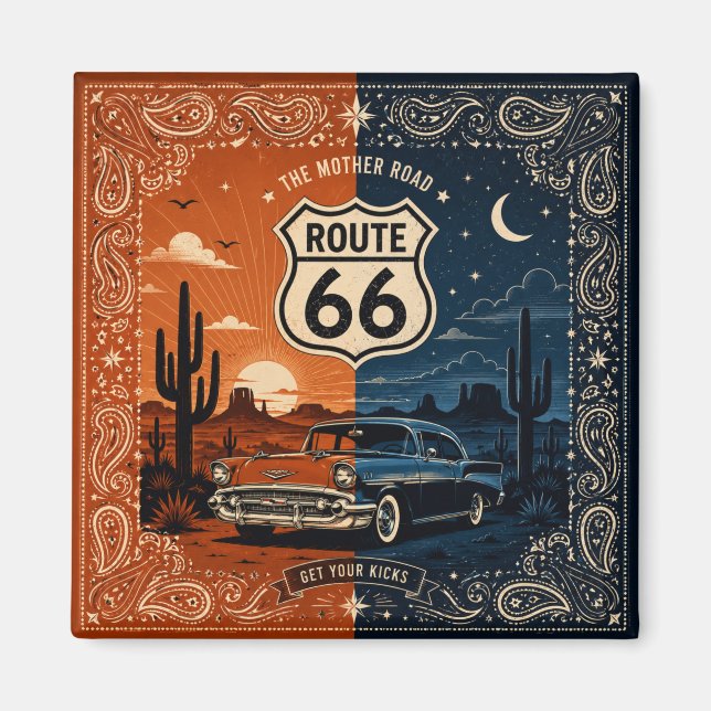 Aimant Bar de style Route 66 du désert (Devant)