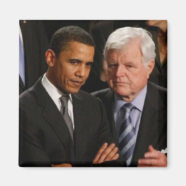 Aimant Barack Obama et Ted Kennedy (Devant)