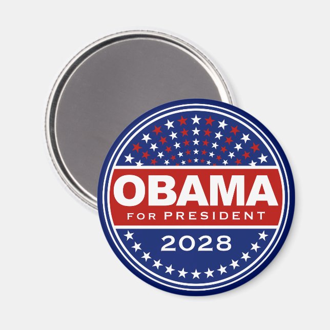 Aimant Barack Obama Président 2028 (Recto/Verso)