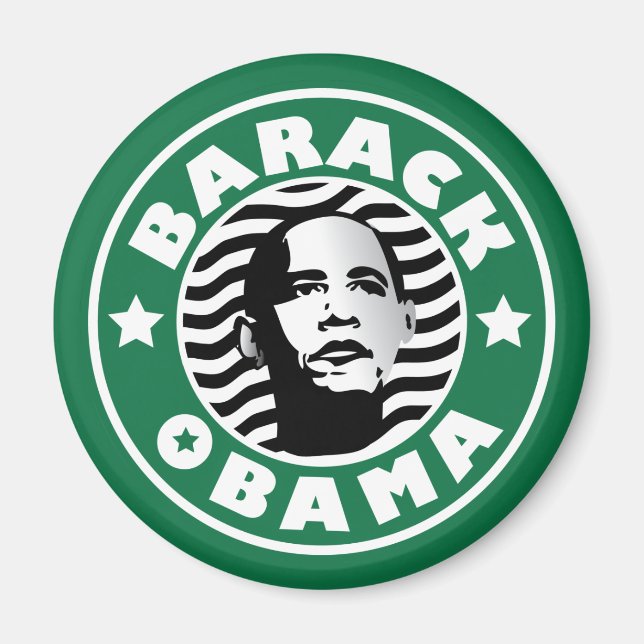 Aimant Barack Obama Star Caffeine (Devant)