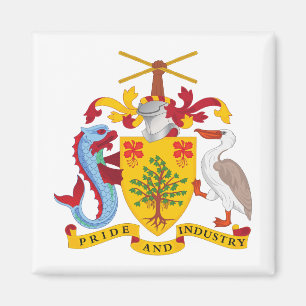 Aimant Barbados pays armoiries symbole emblème drapeau