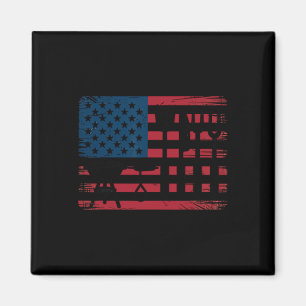 Aimant Barbecue Patriotique Ustensile-nous drapeau Pitmas