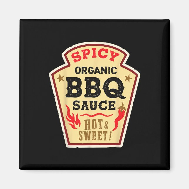 Aimant Barbecue Sauce Grill Grillade épicé chaud Ketchup  (Devant)