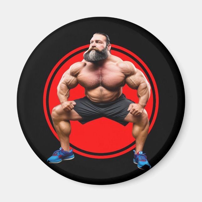 Aimant Barbu Musclé (Devant)