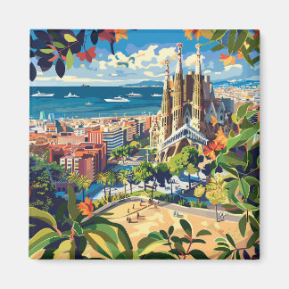 Aimant Barcelona, Park Guell, Sagrada Familia, Imán, Souv