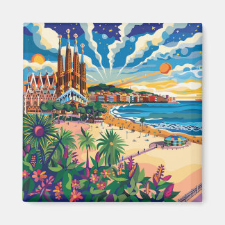 Aimant Barcelona, Park Guell, Sagrada Familia, Souvenir