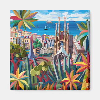 Aimant Barcelona, Park Guell, Sagrada Familia, Souvenir
