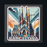 Aimant Barcelone Espagne La Sagrada Familia<br><div class="desc">T-shirt de Barcelone. Barcelone, capitale cosmopolite de la Catalogne espagnole, est connue pour son art et son architecture. La Sagrada Família est une grande église catholique romaine de Barcelone, en Catalogne, en Espagne, dessinée par l'architecte catalan Antoni Gaudí. Bien qu'incomplète, l'église est inscrite au patrimoine mondial de l'UNESCO, et en...</div>