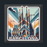 Aimant Barcelone Espagne La Sagrada Familia<br><div class="desc">T-shirt de Barcelone. Barcelone, capitale cosmopolite de la Catalogne espagnole, est connue pour son art et son architecture. La Sagrada Família est une grande église catholique romaine de Barcelone, en Catalogne, en Espagne, dessinée par l'architecte catalan Antoni Gaudí. Bien qu'incomplète, l'église est inscrite au patrimoine mondial de l'UNESCO, et en...</div>