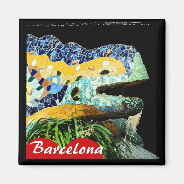 Aimant Barcelone, Gaudi Lizard (Magnet) (Devant)