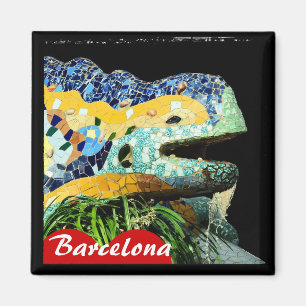 Aimant Barcelone, lézard de Gaudi (aimant)