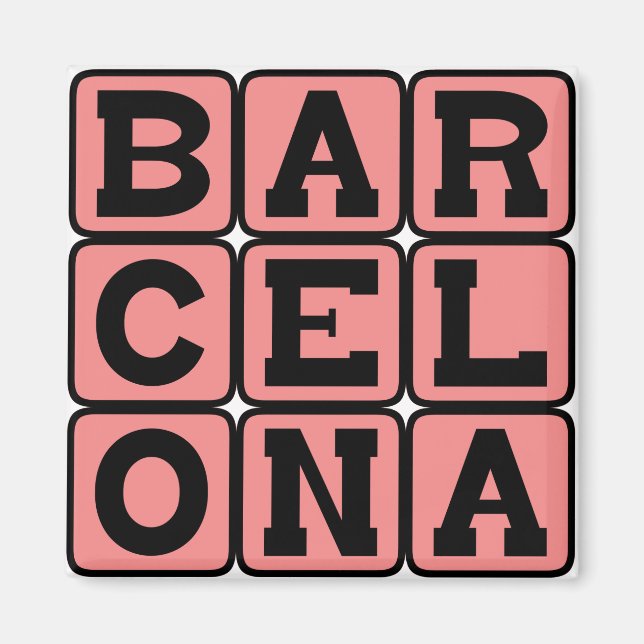 Aimant Barcelone, Ville en Espagne (Devant)