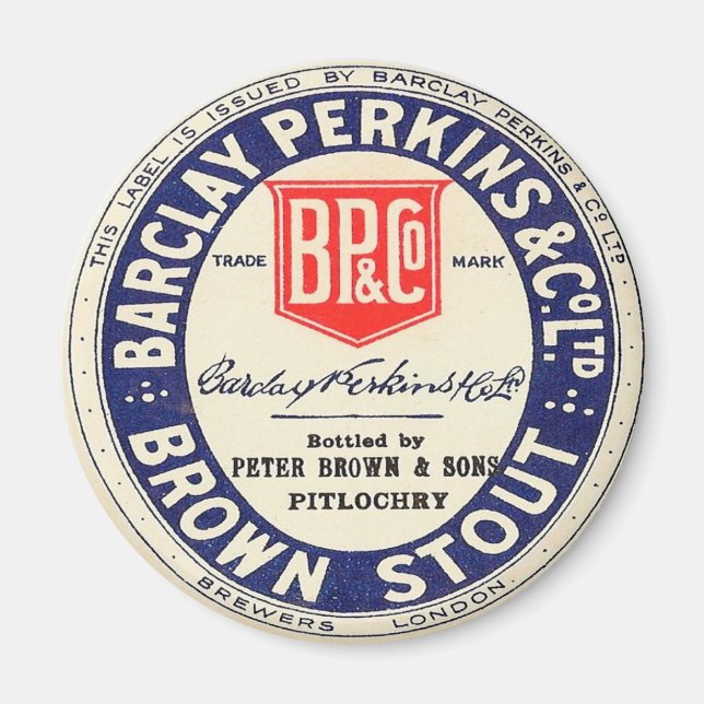 Aimant Barclay Perkins Brown Stout (Devant)