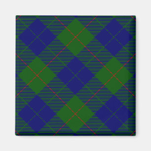 Aimant Barclay tartan bleu vert plaid