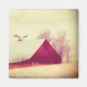 Aimant Barne rouge en hiver