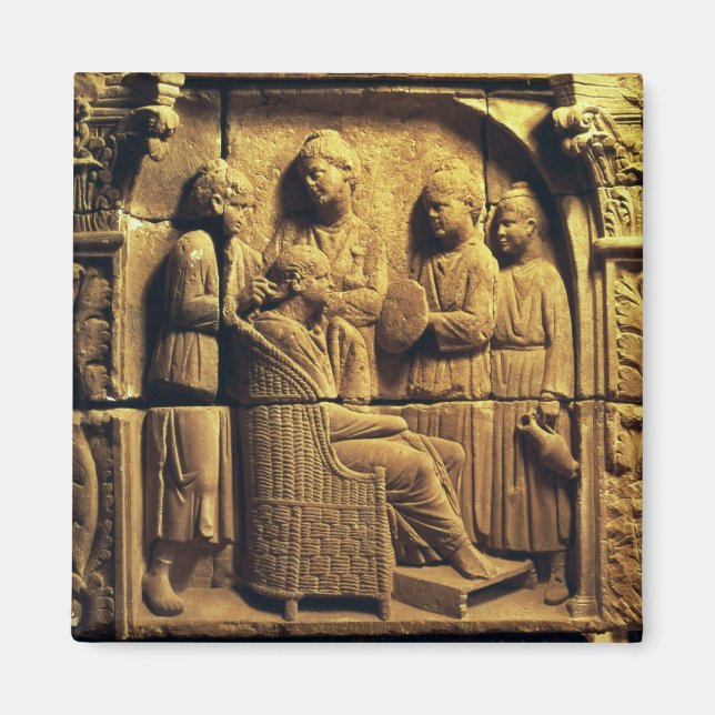 Aimant Bas-relief d'un coiffeur, Roman (Devant)