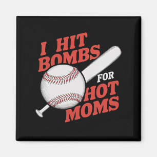 Aimant Base-ball Rétro Drôle Je frappe des bombes pour de