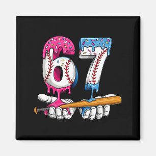 Aimant Baseball 67 Crème Glacée Dégoulinante Six Sept Gar