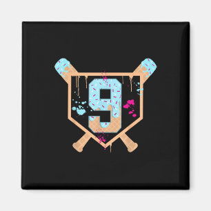 Aimant Baseball 9 année Old Ice Cream Driam 9th Birthday