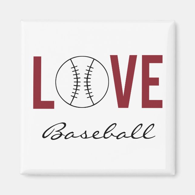 Aimant Baseball Amour (Devant)