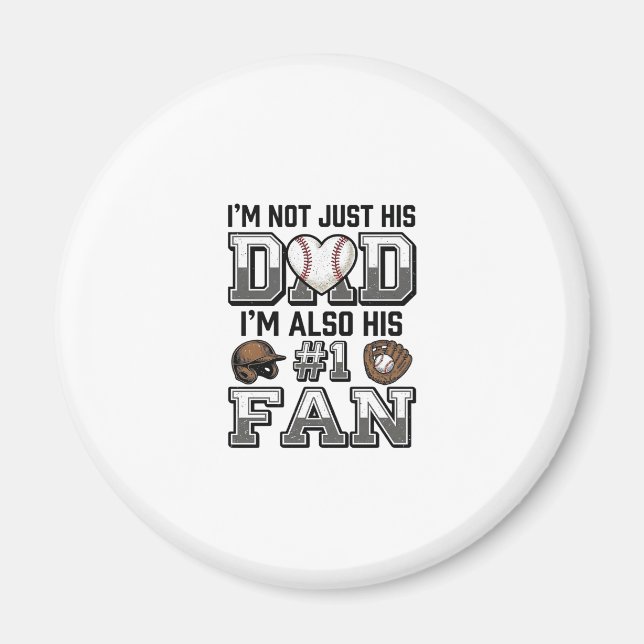 Aimant Baseball Dad Number 1 Fan Vintage Shirt Design_1 (Devant)