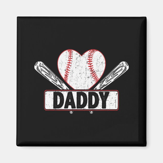 Aimant Baseball Daddy Correspondance Famille Softball L (Devant)