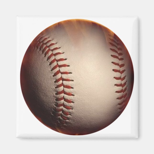 Aimant Baseball De Couleur Douce Changé En Rouge (Devant)