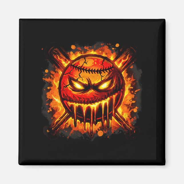 Aimant Baseball Drip Colère Slime Balle Graphique  (Devant)