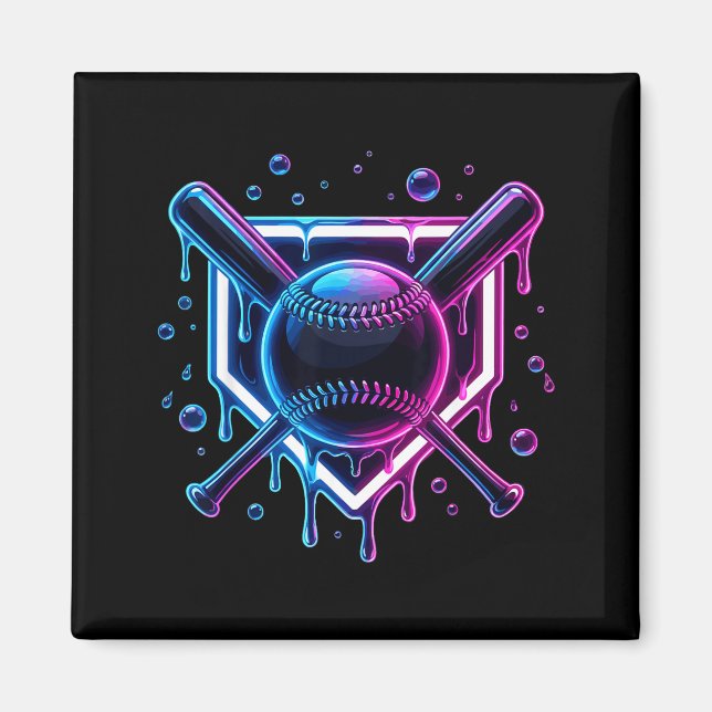 Aimant Baseball Drip Ice Cream Bat Kids  (Devant)