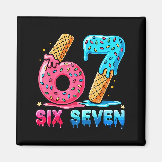 Aimant Baseball Drip Number 67 Player Or 67th Birthday  (Devant)