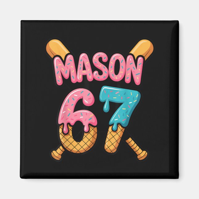 Aimant Baseball goutte de glace Mason 67  (Devant)