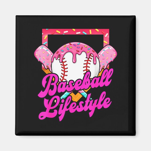 Aimant Baseball Life Lifestyle Home Plate Ice Cream Drip  (Devant)