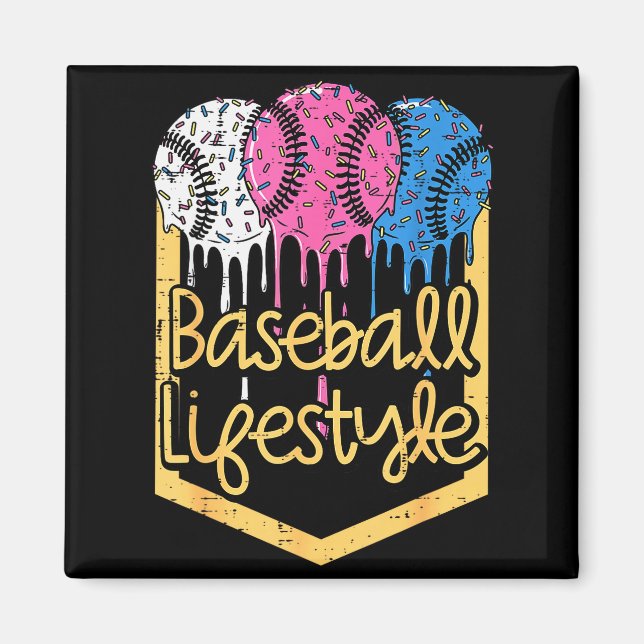 Aimant Baseball Lifestyle Ball Sprinkles Drip Boys Kids M (Devant)