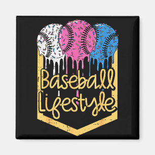 Aimant Baseball Mode de vie Balle Sprinkles Drip Garçons