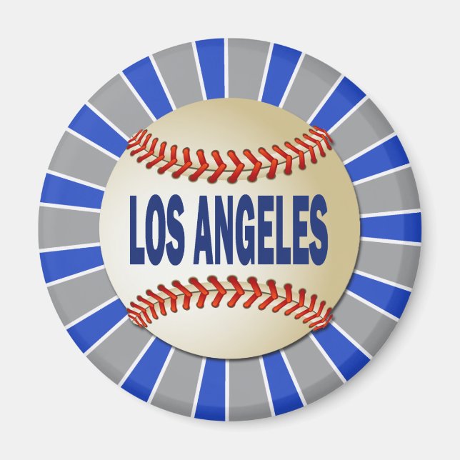 AIMANT BASEBALL RETRO LOS ANGELES (Devant)