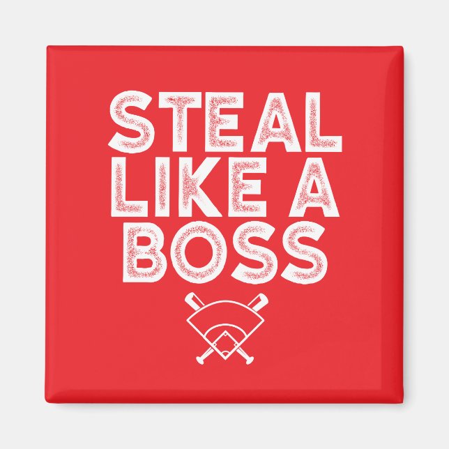 Aimant BasebaLL Rouge à thème (Devant)