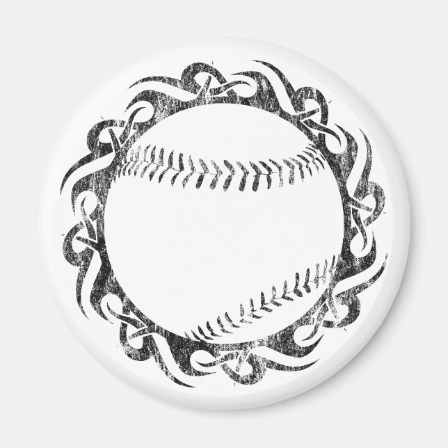 Aimant baseball tribal (Devant)