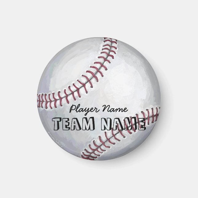 Aimant Baseball with Name and Number (Devant)