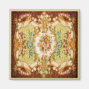 Aimant Basilique victorienne baroque à la tapisserie rose