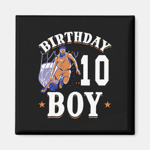 Aimant Basket - Anniversaire Garçon 10 Anniversaire