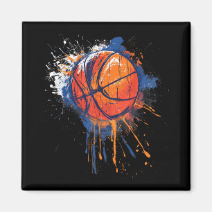 Aimant Basket-ball Aquarelle Dessin Armoire Basket-ball L