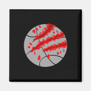 Aimant Basket-Ball Avec Balle Rouge