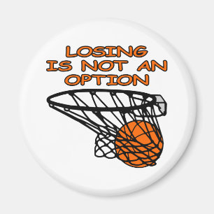 Aimant Basket-ball blanc ne perdant pas l'option