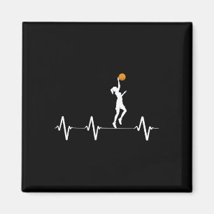 Aimant Basket-Ball Coeur Pour Femmes Et Filles