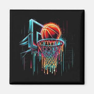 Aimant Basket-ball coloré goutte couleur Splash Hoop Net