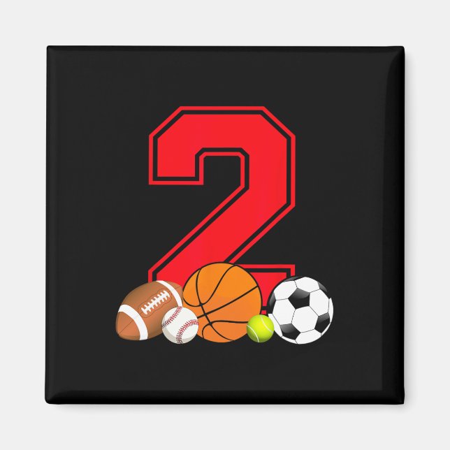Aimant Basket-ball de baseball de 2 ans Bir de baseball (Devant)