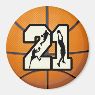 Aimant Basket-ball du numéro 21