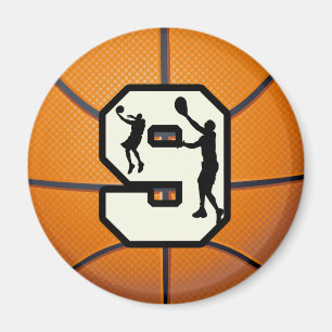 Aimant Basket-ball et joueur du numéro 9