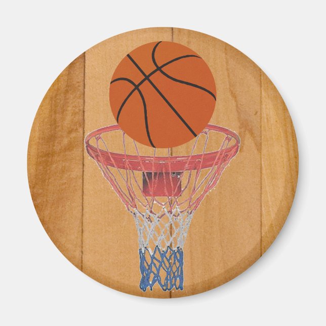 Aimant Basket-ball et panier (Devant)